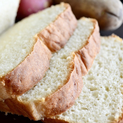 Baked Michigan Potato Bread Slices
