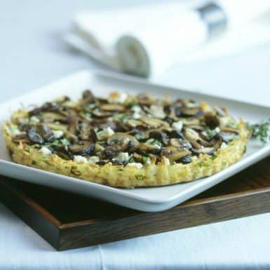 Mushroom Tart in Potato Crust