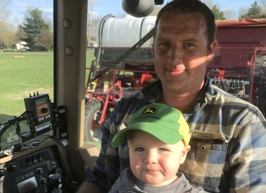 Ryan and Son in tractor