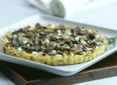 Mushroom Tart in Potato Crust