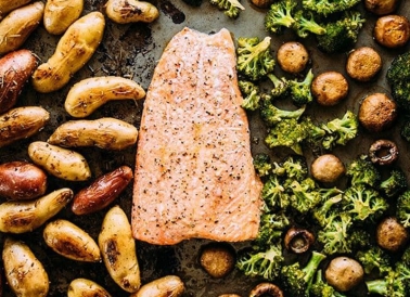 Sheet Pan Salmon and Potatoes 