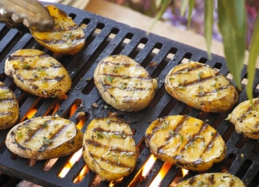 Grilled yellow potatoes