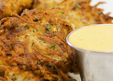 Vegan potato latkes 