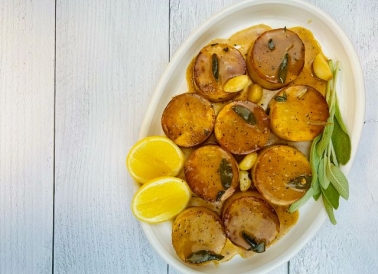 Lemon and sage potatoes