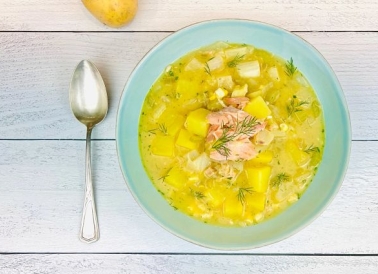 summer potato fennel smoked salmon chowder