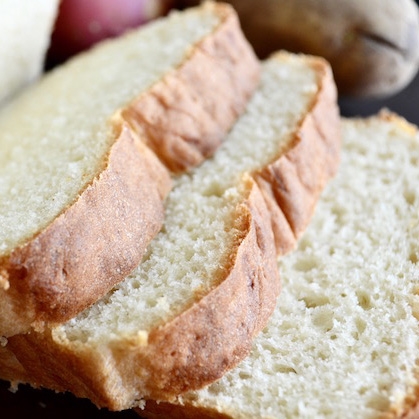 Baked Michigan Potato Bread Slices