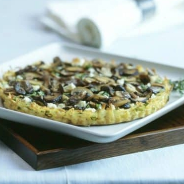 Mushroom Tart in Potato Crust