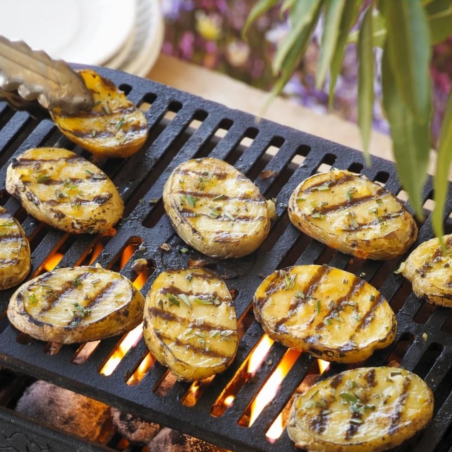 Grilled yellow potatoes