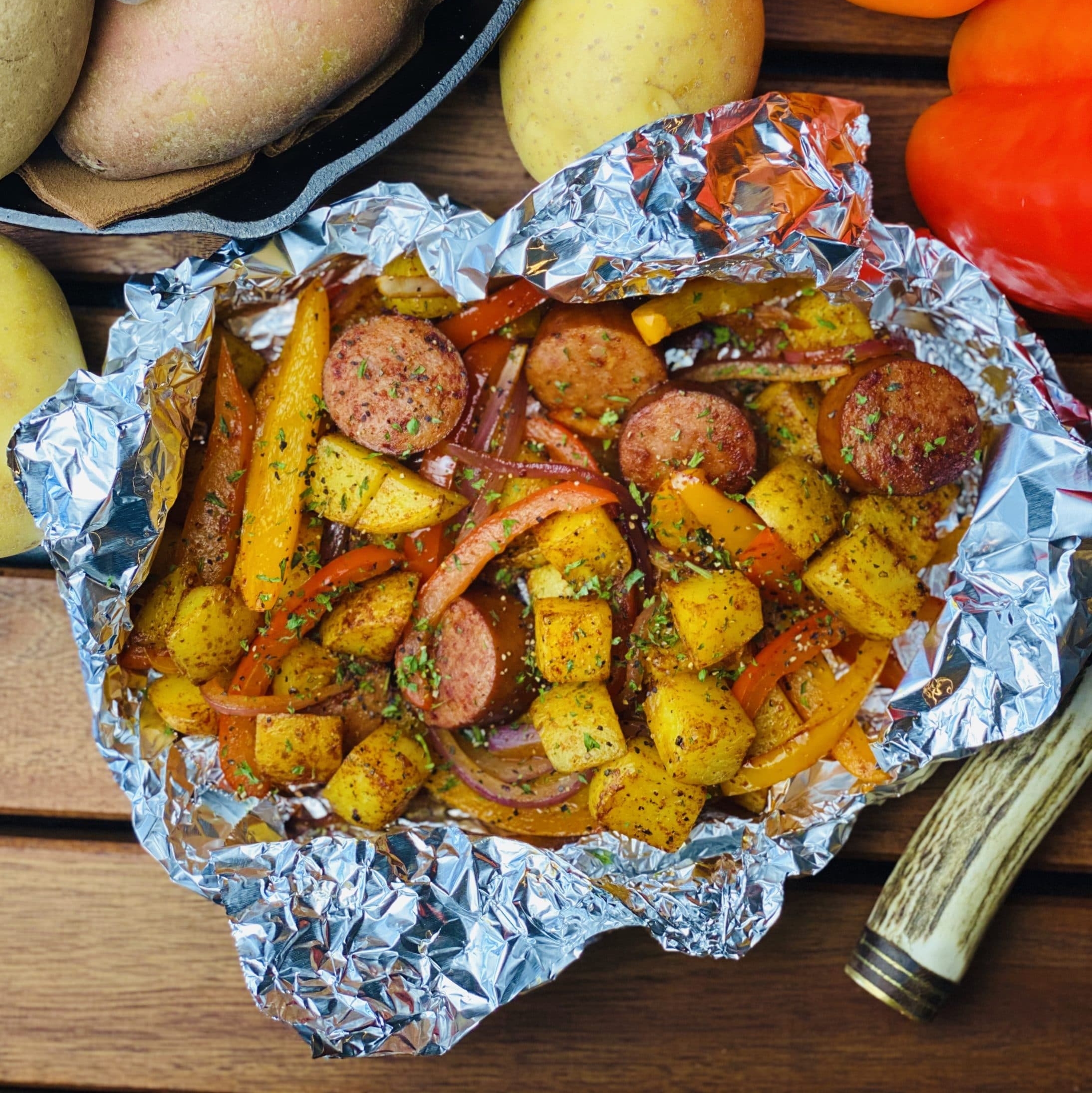 Hungarian campfire potatoes